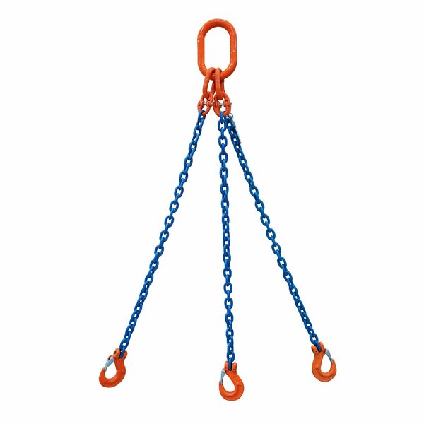 Starke Chain Sling, 5/16in, G100, Sling Hook, 3 ft SCSG100516-3LS-3